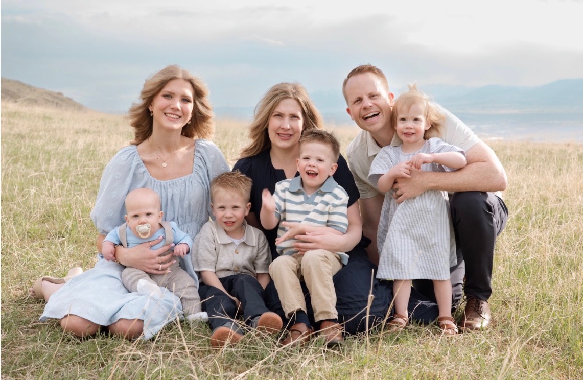 Trevor Lee with his family in Layton, Utah