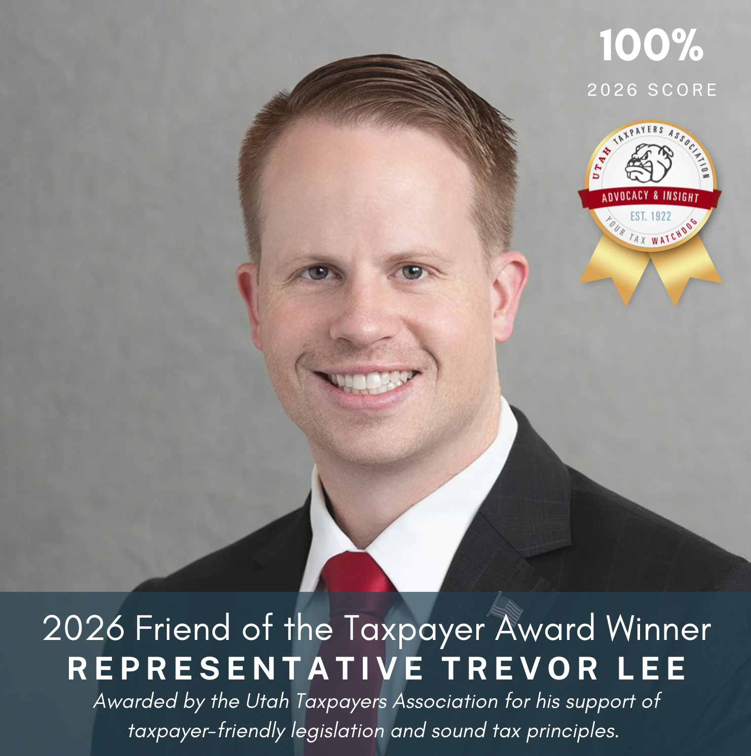 Utah Taxpayers Association defender of taxpayer award